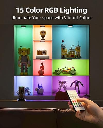 EZVALO 6-Pack Under Cabinet Lighting, Rechargeable Motion Sensor Puck Light with Remote, 3 Color Temps & 12 RGB Colors, Magnetic Stick on Light, Dimmable Under Counter Light for Kitchen, Home Decor thumbnail 5