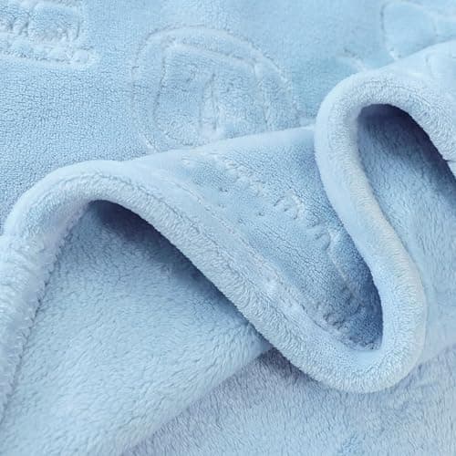 BORITAR Baby Blanket for Boys Girls Ultra Soft Fleece Warm and Lightweight Animal Blankets for Infant Toddler Newborn, 30x40 Inch, Blue thumbnail 5