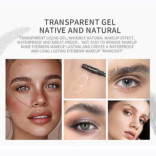 DAGEDA Clear Eyebrow Setting Gel, 2 Pack Brow Fix Gel, Waterproof And Sweat-Proof Eyebrow Repair Liquid Brows Styling Beauty Salon Home Use Makeup, 1.81oz thumbnail 5