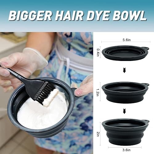 Xarchy 19 Pcs Professional Hair Bleach Kit Hair Coloring Products with Hair Dye Brush, Hair Color Bowl, Hairclips, Applicator, Earmuffs for Hair Highlighting and Hair Coloring at Home thumbnail 4