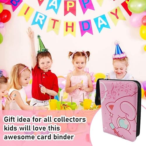 BOUDOI Trading Card Binder, PU Leather Cards Holder with Zipper Fits 400 Cards with 50 Removable Sleeves Book Folder Storage Organizer for Boys and Girls thumbnail 6