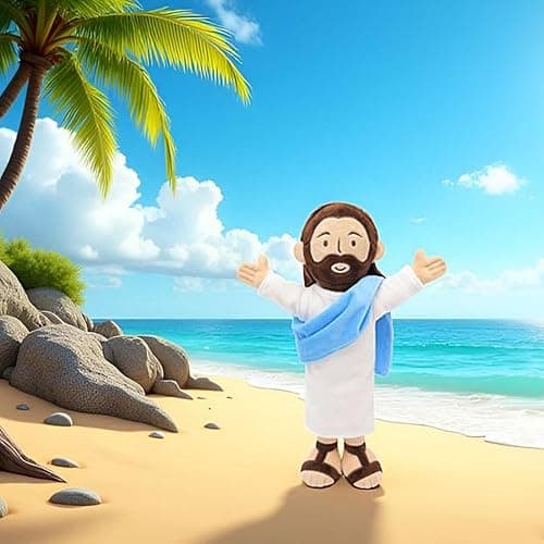 Yelakey 13" Jesus Plush, Jesus Stuffed Doll Plushie for Easter Christmas Church (Brown) thumbnail 9