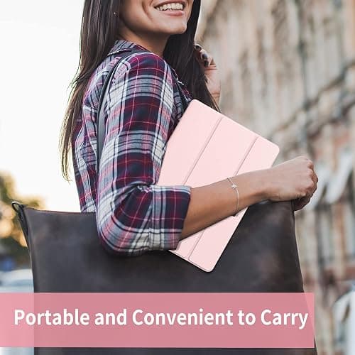 ProtUTab Case Compatible with iPad 9th Generation, Auto Wake&Sleep Slim Trifold Stand Case Compatible with iPad 9th Generation & iPad 8th Generation (2020) & 7th Generation (2019), Lightweight, Pink thumbnail 7