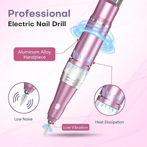 TUOBEO Nail Drill Electric Nail File Kit 45000 RPM Professional Efile Nail Set,Cordless Portable Rechargeable Acrylic Gel Nail Polish Remover Machine Pedicure Manicure Tool with 11 Bits for Salon Home thumbnail 5