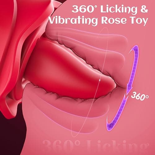 Gasevimo Vibrator Sex Toys Rose Toy - AI APP Adult Toys for Women 7 Sucking & 10 Tongue 360° Licking & Vibrating, Rose Sex Toy Vibrators for Clit Nipple, Removable Cup Couples Sex Toy Sex Novelties thumbnail 4