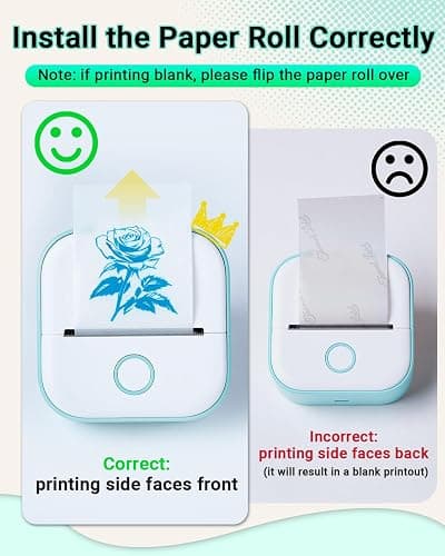 Memoking Sticker Printer - T02 Mini Printer Print Pods Portable Thermal Inkless Sticker Maker Machine Bluetooth Pocket Impresora Portátil Instant Print for Notes, Anatomical Diagrams, Journal,DIY,Gift thumbnail 6