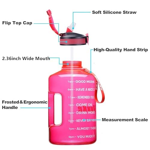  1 Gallon Motivational Sports Water Bottle  thumbnail 8