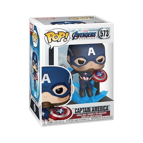 Funko Pop! Marvel: Avengers Endgame - Captain America with Broken Shield & Mjoinir - Image 1