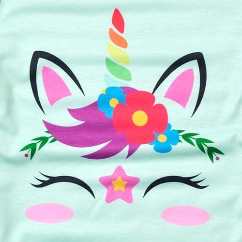 CHILDRENSTAR Pajama Sets for Girls Kids Pjs Summer Cotton Short Sleeve Sleepwear thumbnail 4
