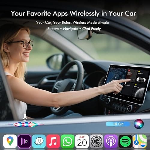 Wireless CarPlay Adapter for Apple iPhone - Converts Factory Wired CarPlay to Wireless, Quick Setup & Auto-Connect Every Drive, CarPlay Dongle for Cars from 2015+ & iOS10+ (Metallic Brushed Blue) thumbnail 8