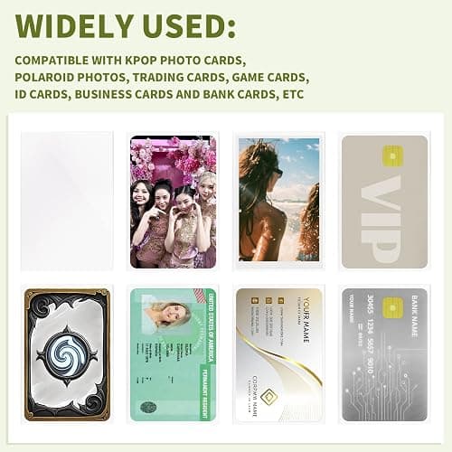 400 Pcs Kpop Photocard Sleeves 58×89mm Clear Photo Card Sleeves PVC Free & Acid Free Photocards Holder for Kpop Albums Photo Cards thumbnail 4