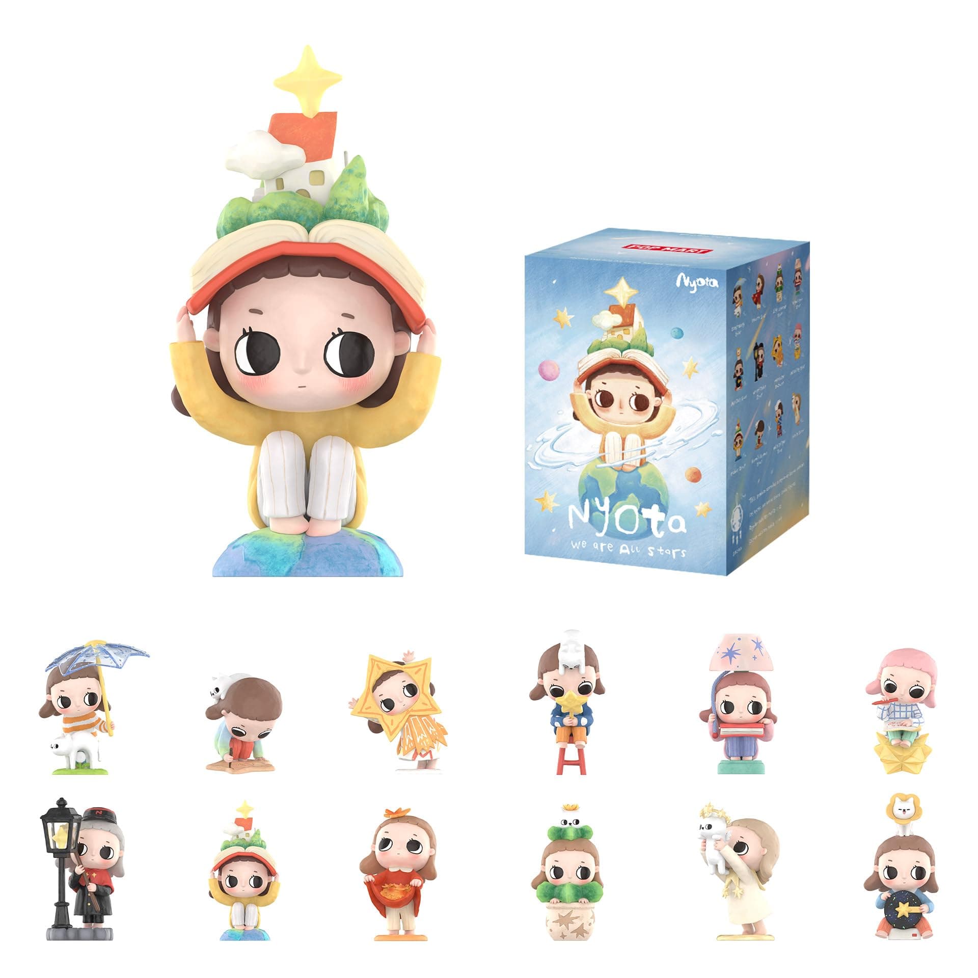 POP MART Nyota We are All Stars Series Blind Box Figures, Collectible Toys Home Decorations, Holiday Birthday Gifts for Girls and Boys, Single Box - Image 1
