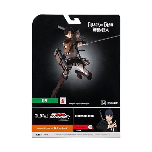 Total Anime Levi - 6.5-Inch Figure with Swappable Faceplates, Alternate Hands, and Weapon thumbnail 4