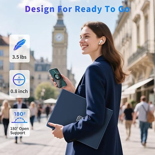 16 Inch Laptop Computer, Gaming Laptop 2025, 16GB RAM 1TB SSD, N150 Processor(Up to 3.6GHz), FHD 1920 * 1200, 180° Open, Backlit, BT4 WIFI5, Windows 11 Pro, 6000mAh/46.2Wh, Premium Navy thumbnail 8
