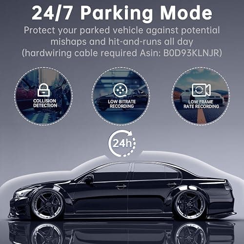 Dash Cam Front and Rear, 2.5K+1080P Dual Dash Camera for Cars, Ecomoment Car Camera with 1.47" IPS Screen, Built-in Wi-Fi, 170° Wide Angle, Night Vision, G-Sensor, 24H Parking Mode, 32GB Card Included thumbnail 7