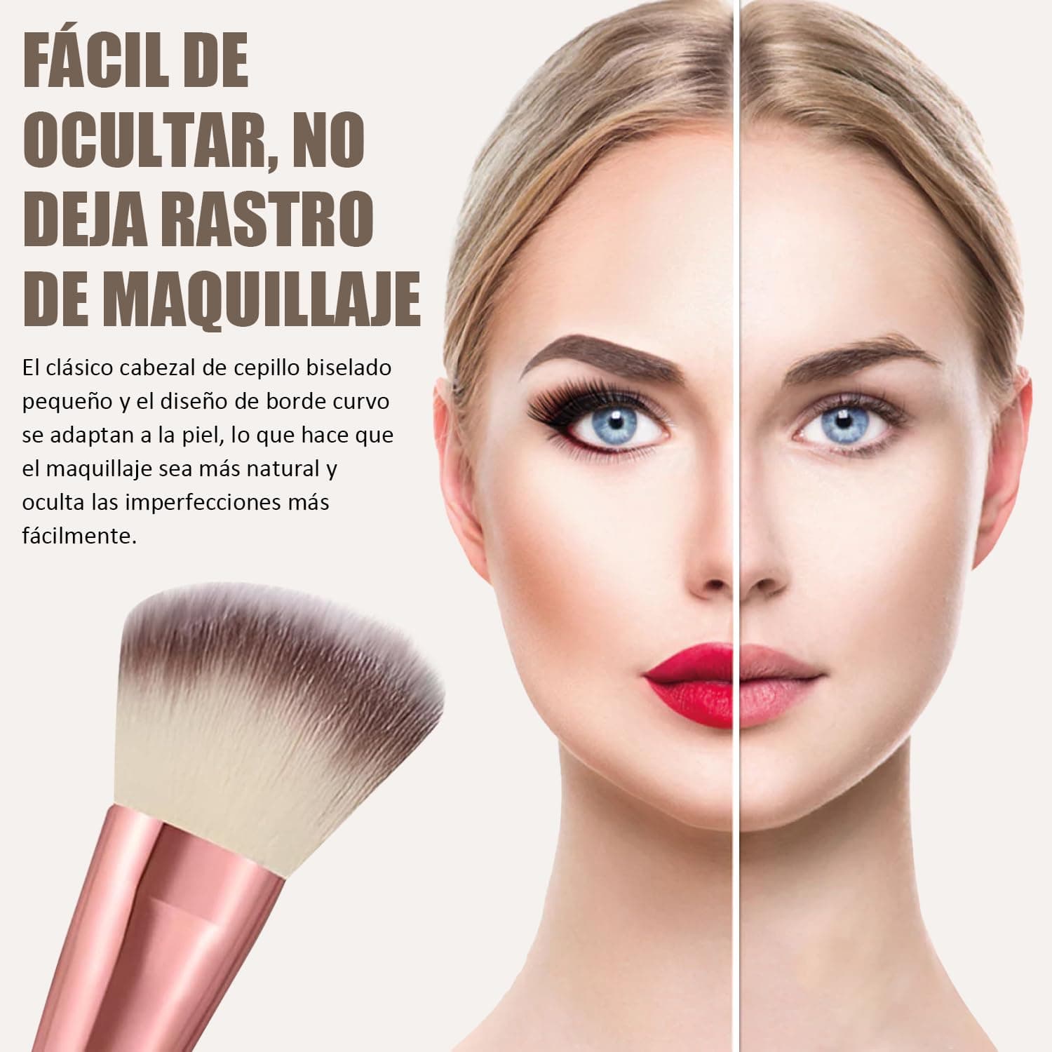 56 Piezas Set de Brochas de Maquillaje Profesional Completo, Juego de Brochas para Maquillar Ojos Mejillas y Rostro | Ideal para Regalo, Uso Diario y Maquillistas Expertas (Marrón 56 PCS) thumbnail 4
