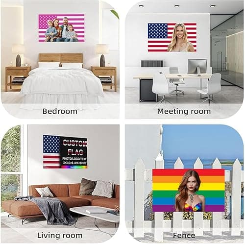 Custom Flag Design Your Photo/Logo/Text,Personalized Flags Double Sided,For Decorate Garden Rooms Clubs Concerts University -2x3ft/3x5ft/4x6ft/5x8ft thumbnail 5