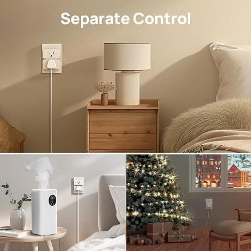 Linkind Matter Smart Plug with Remote, Work with Apple Home, Siri, Alexa, Google Home, SmartThings, Smart Outlet 15A/1800W Max, Smart Automation, Remote Control,Timer&Schedule, 2.4G Wi-Fi, 4 Pack thumbnail 4