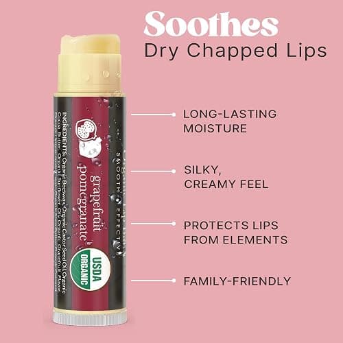 USDA Organic Lip Balm - USA Made with Natural Ingredients, 4 Pack Multi Flavor Lips Moisturizer, Moisturizing Lip Care, Beauty Gifts & Small Birthday Gifts, Moisturizer Chapstick Care for Dry Lips thumbnail 3
