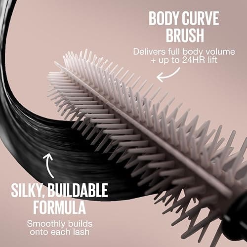 Maybelline Lash Sensational Body Washable Mascara, Volume and Length Formula for 24HR Lash Lift, Smudge and Clump-Resistant, Blackest Black thumbnail 5