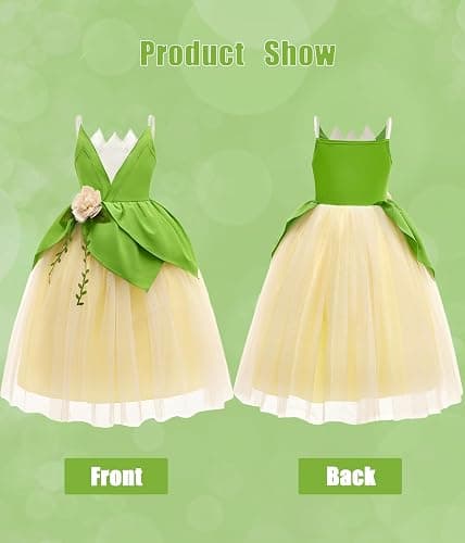 MDYCW Princess Halloween Costume for Girls, Birthday Party Fairy Dress Up, Special Occasion Dress thumbnail 3
