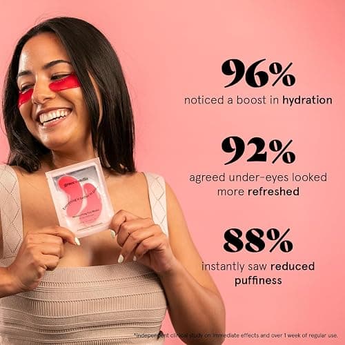 grace & stella Award Winning Under Eye Mask - Reduce Dark Circles, Puffy Eyes, Undereye Bags, Wrinkles - Gel Under Eye Patches - Small Birthday Gifts - Vegan Cruelty-Free (Pink, 6 Pairs) thumbnail 4