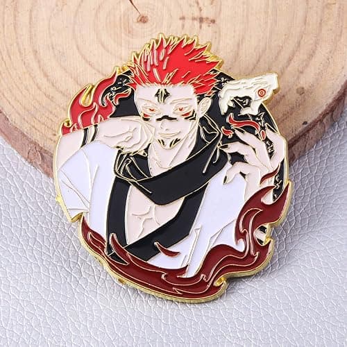 JJK Satoru Brooch Pins - Anime Figure Satoru Enamel Pins - Funny Gifts for Anime Lovers thumbnail 3