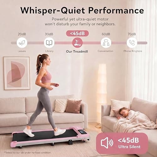 Walking Pad Treadmill, Funmily 3.0HP Under Desk Treadmill for Home/Office, 2026 Upgrade 3-in-1 Portable Treadmills with Remote Control, LED Display, 300 Lb Capacity,No Assembly Required thumbnail 4