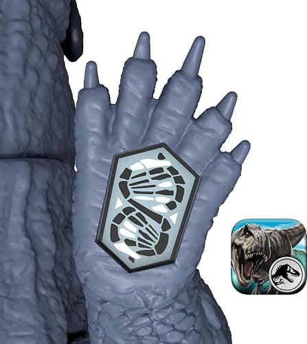 Mattel Jurassic World Rebirth Gigantic Thrashers Dinosaur Figure, Purussaurus Large Species Toy, 2 Rampage Attacks, Digital Play thumbnail 5