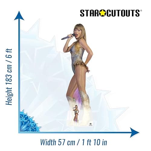 Star Cutouts CS1227 Taylor On Stage Swift with Free Mini Standee Perfect for Birthdays, Gifts, Parties & Fans thumbnail 3