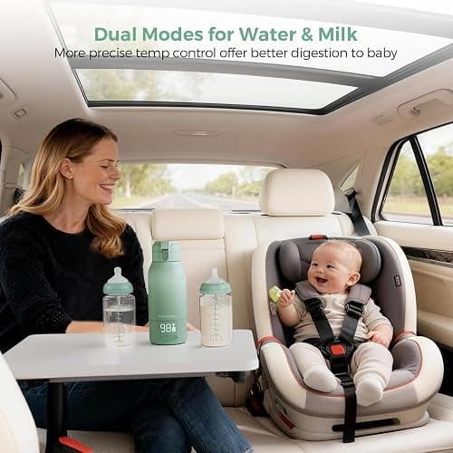 Momcozy Portable Bottle Warmer for Travel – Dual Heating Modes for Breast Milk & Water, Portable Milk Warmer with Fast Heating & Long Battery Life, 17 Ounces Large Capacity to Meet Your All-Day Needs thumbnail 5