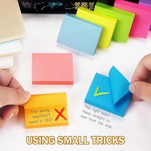 24 Pads Sticky Notes 1.5x2 inch Bright Colors Self-Stick Pads Total 1920 Sheets thumbnail 6