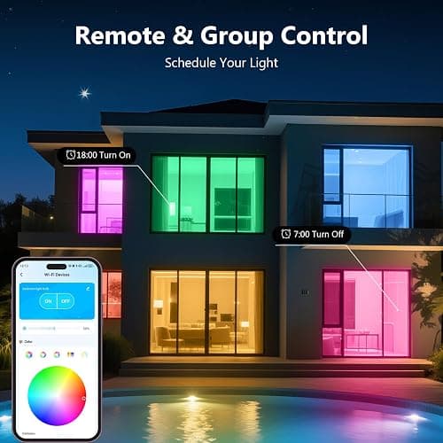DAYBETTER Smart Light Bulbs, Smart Bulb Compatible with Alexa & Google Home, A19 E26 2.4G WiFi Bluetooth Alexa Light Bulbs, RGBCW Color Changing LED Light Bulb, 60W Equivalent, 800LM, 10Pack thumbnail 6