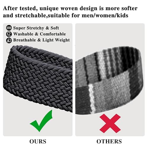 Fishent Stretchy Wristlet Keychain, Cute Key Chain, Woven Wrist Lanyard for Car Keys with 3 Keyrings and D-ring for Women Men thumbnail 6