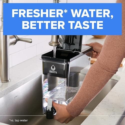 Brita X-Large 27 Cup Water Pitcher Dispenser, Includes 1 Filter, White | WQA and NSF/ANSI Certified, Reduces Chlorine, Copper, Mercury & Cadmium, Lasts 2 Months, Household Essential thumbnail 3
