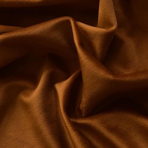 Roslynwood Brown Velvet Curtains 84 inches Length - Curtains Block Light Rod Pocket Thermal Insulated Window Panels Soft Curtain Drapes for Holiday Decor, W52 x L84, 2 Panels thumbnail 6