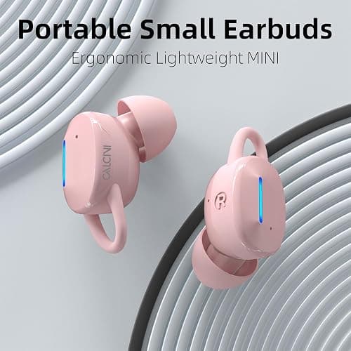 Wireless Earbuds, IPX8 Waterproof Touch Control, Bluetooth 5.3 in Ear Headphones with Charging Case, TWS Headset for Phone,Samsung,Android, Sport and Workout Deep Bass Microphone Earphones thumbnail 3