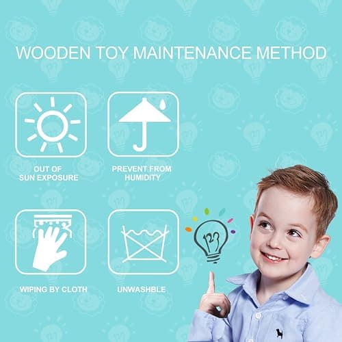 Toddler Toys for 1 2 Year Old Boy and Girl Gifts Wooden Race Track Car Ramp Racer with 4 Mini Car thumbnail 7