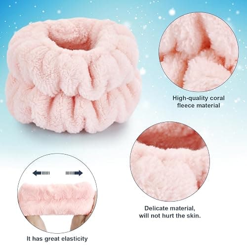 Wrist Bands for Washing Face, Microfiber Wrist Towels for Washing Face, Spa Wristbands for Washing Face, Face Wash Wristbands, Arm Bands for Washing Face for Woman Children thumbnail 5