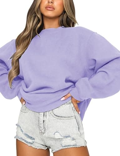 Orchidays Women's Casual Crewneck Sweatshirt Long Sleeve Loose Fitting Pullovers Fall Tops thumbnail 3