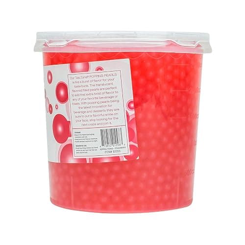 Tea Zone [7 Pounds] Strawberry Popping Pearls for Boba Tea Beverages, Sweets, Ice Cream Topping | B2053 thumbnail 4