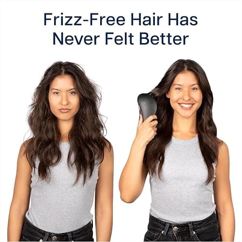 Crave Naturals Biggie Glide Thru Hair Brush - Detangler Brush for Curly, Straight, Wet or Dry Hair - Gentle Detangling Brushes for Adults, Kids, Toddlers - Hair Accessories for Women, 8.4x3.4 - Black thumbnail 7