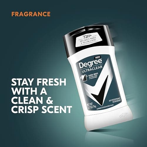 Degree Men UltraClear Antiperspirant Deodorant Black + White 72-Hour Sweat & Odor Protection Antiperspirant For Men With MotionSense Technology 2.7 Ounce (Pack of 4) thumbnail 3