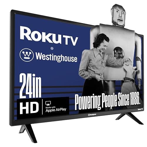 Westinghouse Roku TV - 24 Inch Smart TV, HD Television with Wi-Fi Connectivity and Mobile App, Flat Screen, Bluetooth, Compatible with Apple AirPlay, Alexa and Google Assistant - Image 1