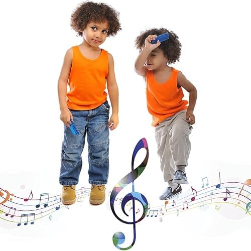 2 Pcs Harmonica Kids,10 Hole 20 Tone Diatonic Mouth,Premium Titanium Mouth Organ,Durable Kids Harmonica,Organ in C for Christmas,Festive Gifts,Party Games,Beginners(Rose Red, Blue) thumbnail 7