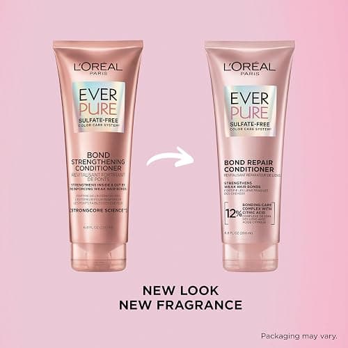 L'Oreal Paris Bonding Conditioner for Color Treated Hair, Strengthen and Repairs Weak Hair Bonds, Sulfate Free & Vegan Hair Care, EverPure, 6.8 Fl Oz thumbnail 2