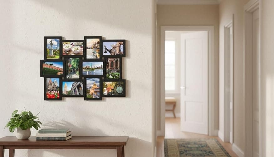Melannco 18x23 Inch Black Collage Picture Frame - Multi-photo Frame with 12 Openings - Six 6x4 and Six 4x6 Slots - Wall Mounted Gallery Frame for Family Photos - Home Decor Multi-picture Frame thumbnail 7