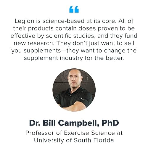 LEGION- All Natural Nitric Oxide Preworkout Drink to Boost Energy, Creatine Free, Naturally Sweetened, Beta Alanine, Citrulline, Alpha GPC (Arctic Blast) thumbnail 7