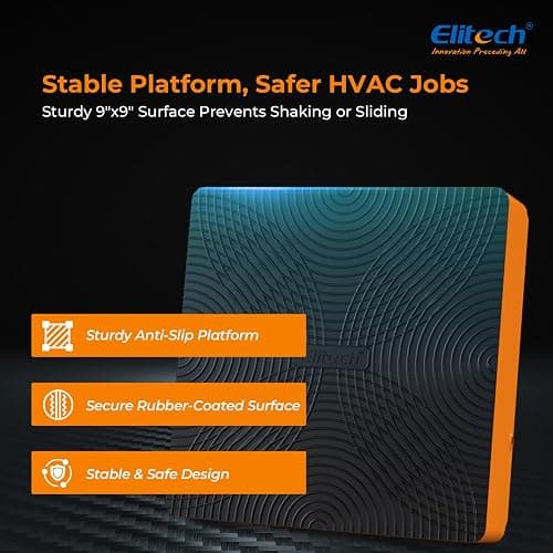 Elitech Refrigerant Scale 110 lbs, HVAC Scale with LB+OZ Display, LMC-100F+ | High Accuracy ±0.05% +5g, Dual Unit LB/OZ & Kg/g, 2g Resolution, Sturdy Metal Platform, Carry Case Included thumbnail 7