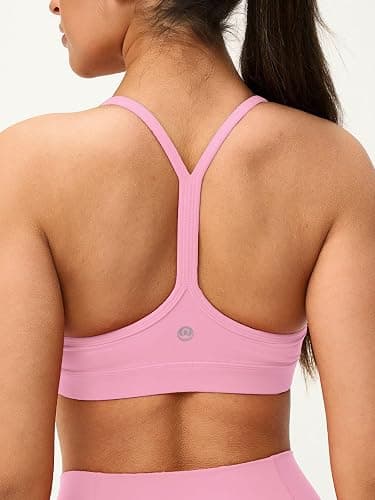Omwilddo Womens Y Back Padded Sports Bra Strappy U Neck Butter Soft Low Impact Workout Bras Yoga Pilates Walking thumbnail 4